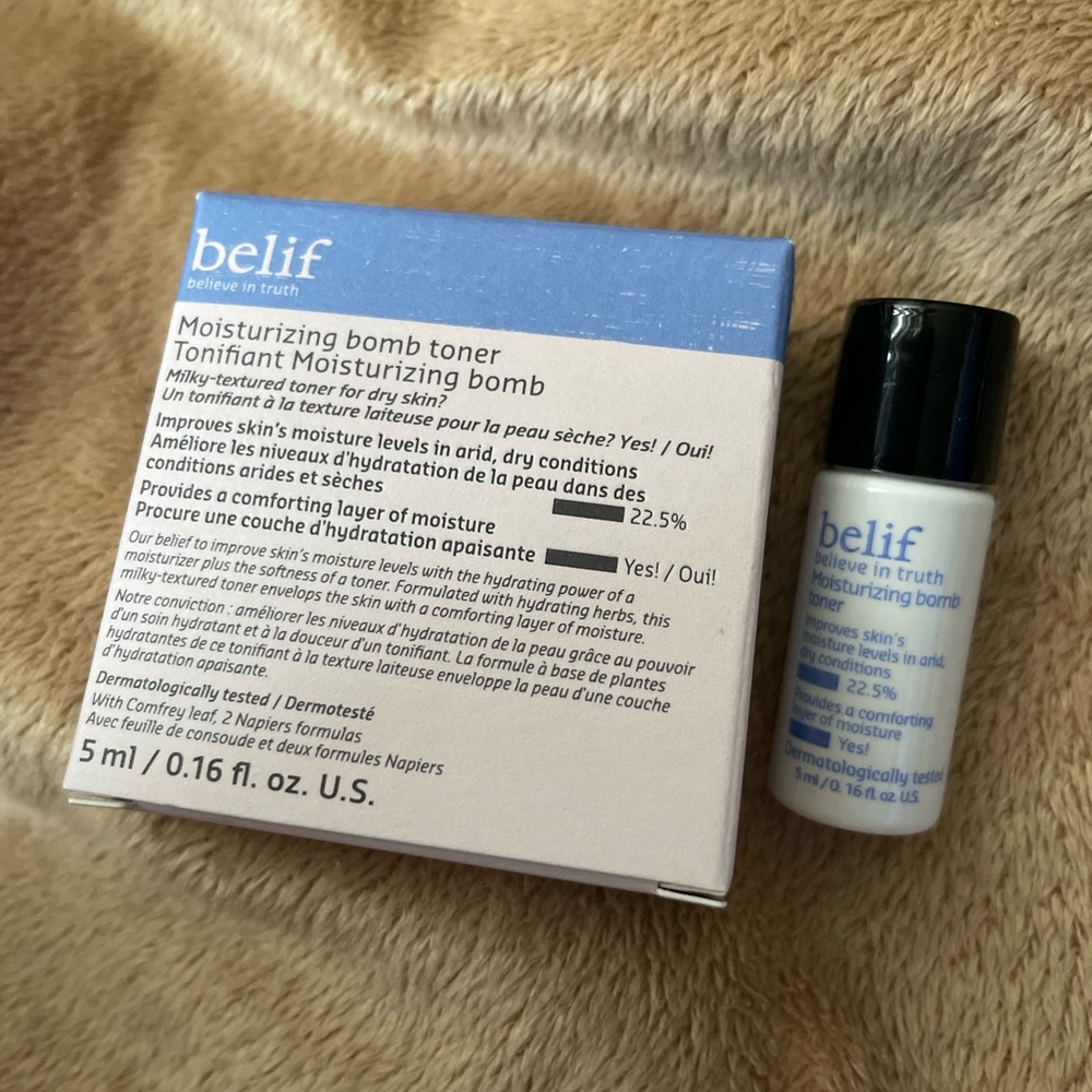 Belif mini size travel size toner NEW!